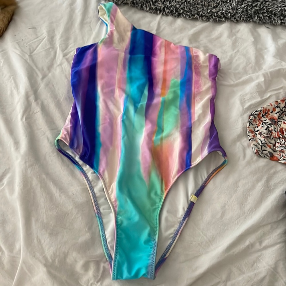Tie dye bathing suit